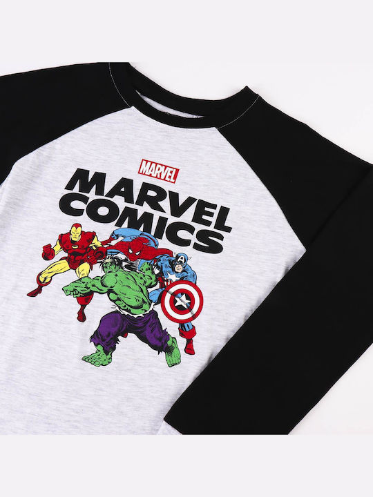 Cerda Παιδική Πιτζάμα Χειμωνιάτικη Γκρι Marvel Comics