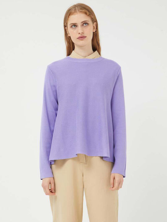 Compania Fantastica Damen Langarm Pullover Baumwolle Lilac