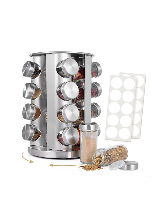 Metallic Tabletop Rotating Spice Rack
