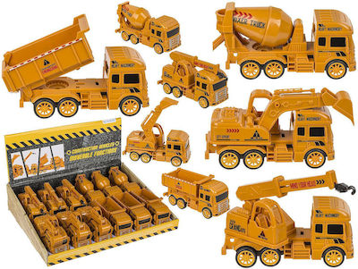 Construction Vehicle Toy with Moving Parts Yellow/Black Plastic 10.5cm in 4 Designs