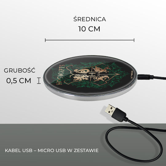 Harry Potter Încărcător Wireless (Qi Pad) 10W Negruς