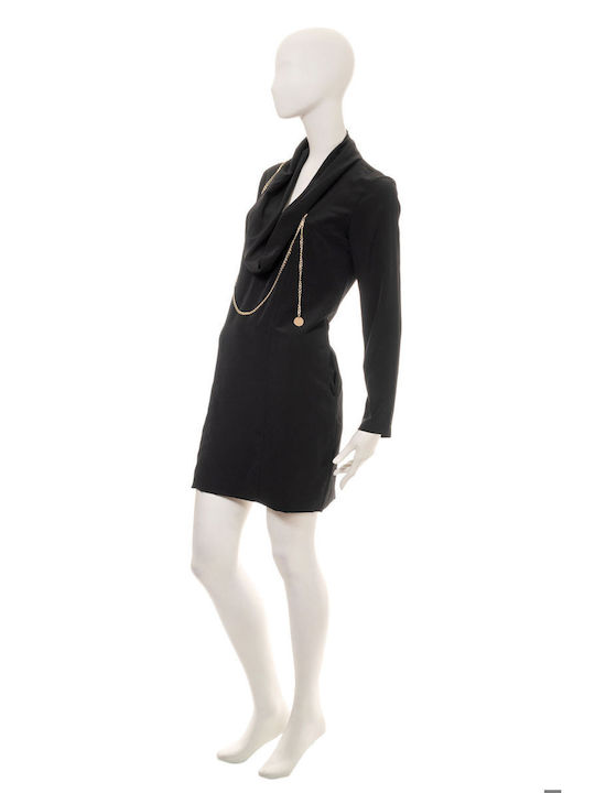 Scripta Mini Dress Black