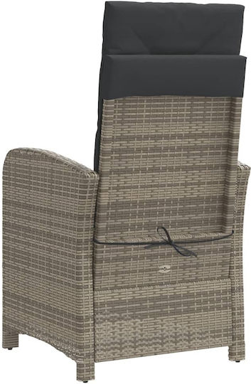 Outdoor-Stuhl Rattan Grey mit Kissen 57x66x93εκ.