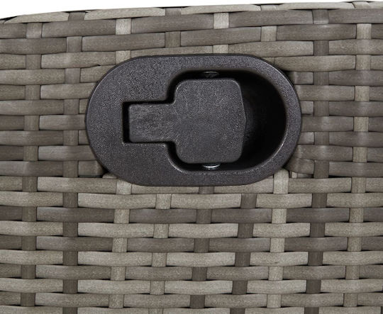 Outdoor-Stuhl Rattan Grey mit Kissen 57x66x93εκ.