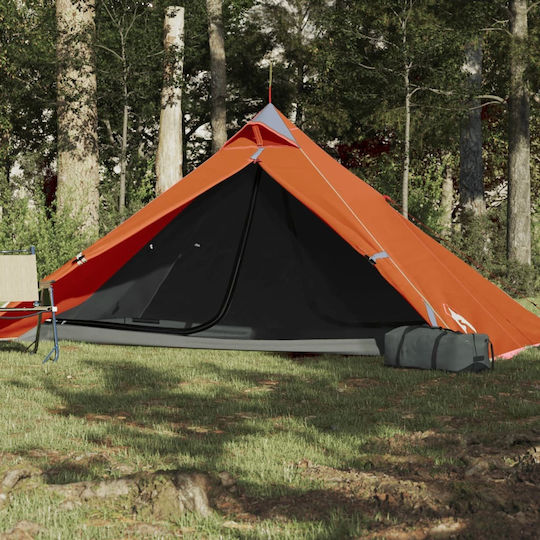 vidaXL Summer Camping Tent Teepee Grey for 1 Person 255x153x119cm