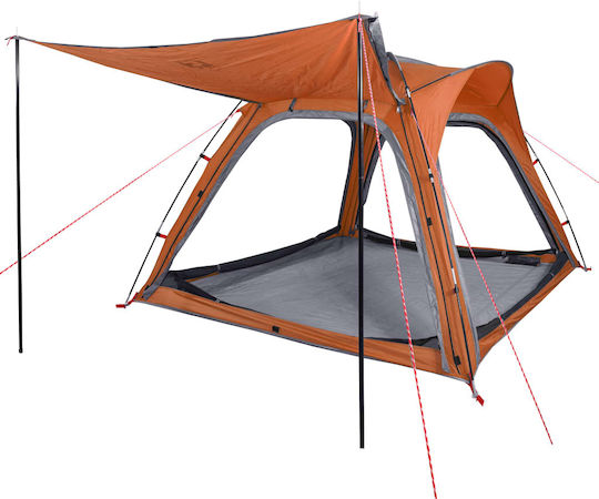 vidaXL Camping Tent Cabin Orange for 4 People 240x221x160cm
