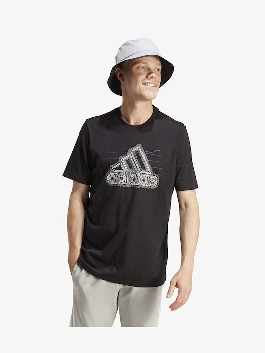 Adidas Badge Ανδρικό T-shirt Κοντομάνικο Μαύρο