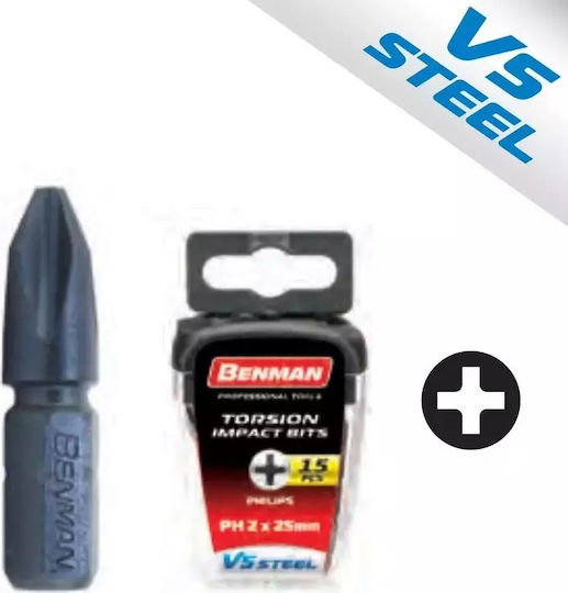 Benman V5 Steel Screwdriver Bit Cross with Size PH2