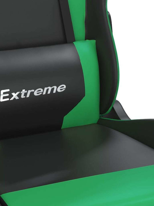 vidaXL 3143690 Gaming Chair with Adjustable Arms Black / Green