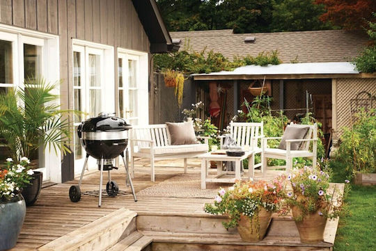 Napoleon Pro22kleg3 Stainless Steel Charcoal Kettle Grill With Lid And Thermometer 71x71cm