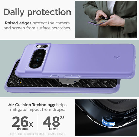 Spigen Thin Fit Back Cover Silicone Purple (Google Pixel 8 Pro)