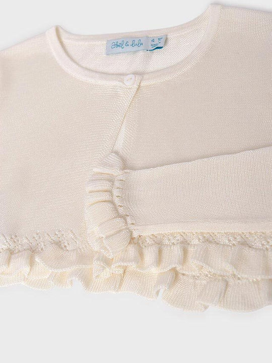 Cardigan pentru copii Tricotat Ecru