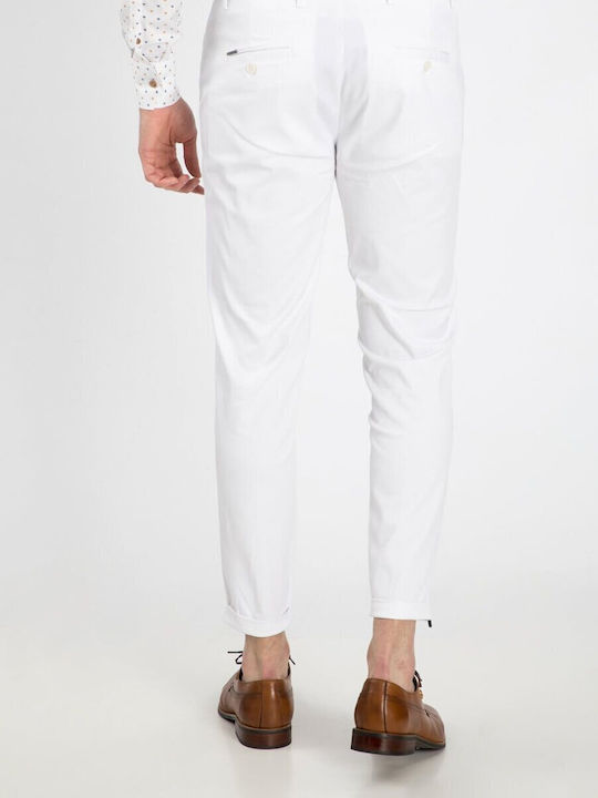 Vittorio Artist Men's Trousers Elastic White