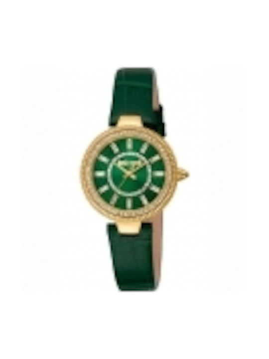 Just Cavalli Watch with Green Leather Strap