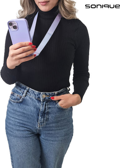 Sonique Strap Задна корица Силикон 0.5мм с Каишка Лилав (Honor Magic5 Lite)
