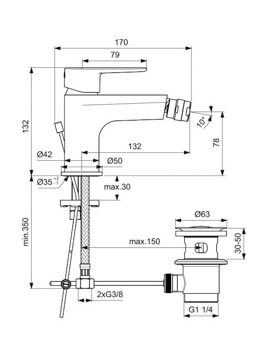 Ideal Standard Cerafine O Батерия Биде