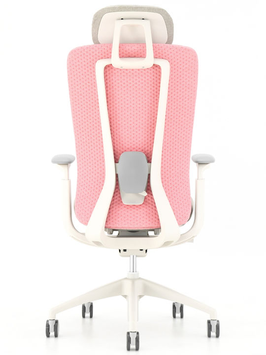 Кресло Офисно с Облегалка Action Chair Lux Розов ErgoAction