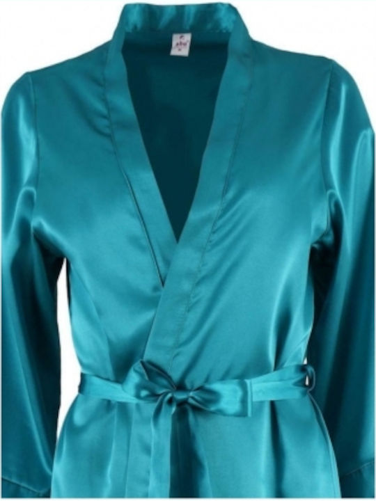 Primoda Winter Damen Satin,σατεν Robe Green 7431