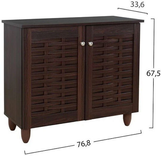 Sonata Wooden Shoe Organizer Brown 76.8x33.6x67.5cm