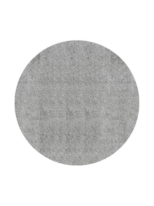 vidaXL Rug Round Shaggy Grey