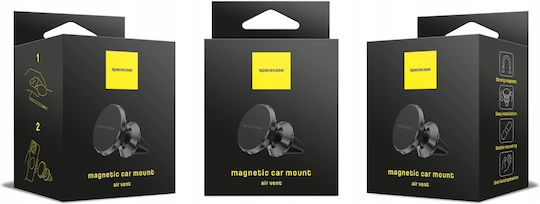 Spacecase Sc02 Magnetic Air Vent Car Holder - Магнитен държач за мобилни телефони / смартфони във вентилационната система на автомобила - черен (5905123421532) 118778