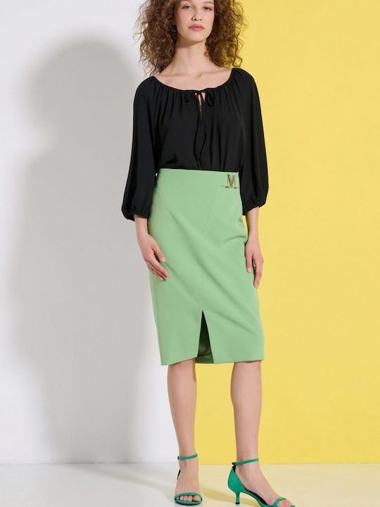 Matis Fashion Pencil Midi Skirt Aloe