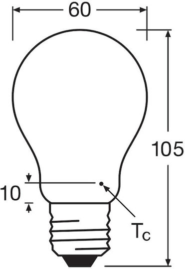 Ledvance LED Bulb 7.5W for Socket E27 Warm White 1055lm Dimmable