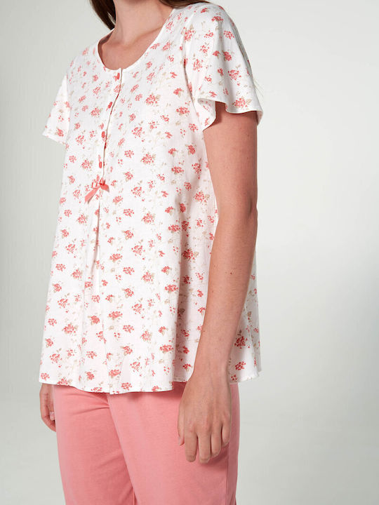 Vamp Summer Women's Pyjama Set Pink Glow