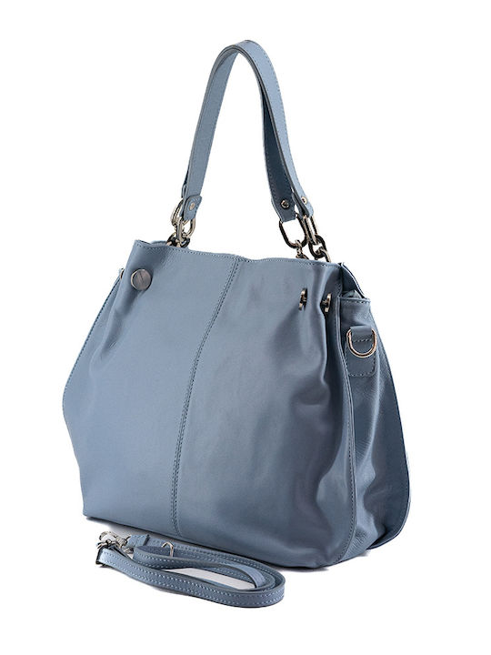 Leather Bags Leder Damen Tasche Schulter Hellblau