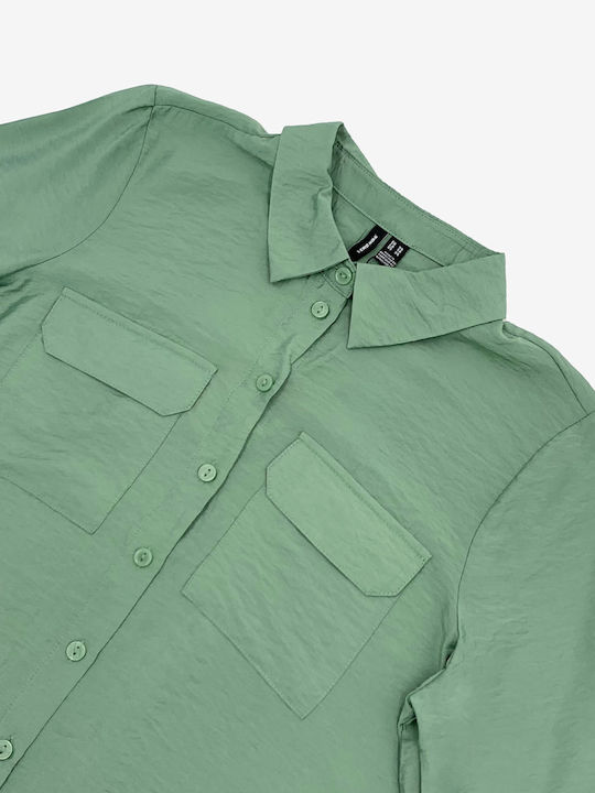 Vero Moda Mânecă lungă Femei Cămașă Verde