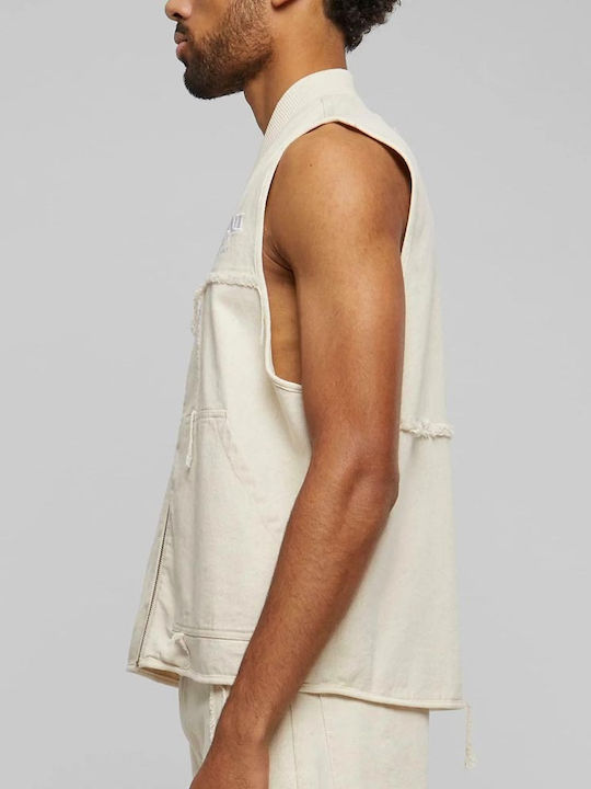 Retro Αμάνικο Μπουφάν Off White