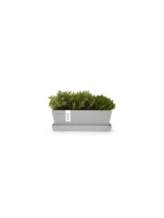 Ecopots Bruges Mini 25 Blumenkasten 25x8cm Grey 74.003.25