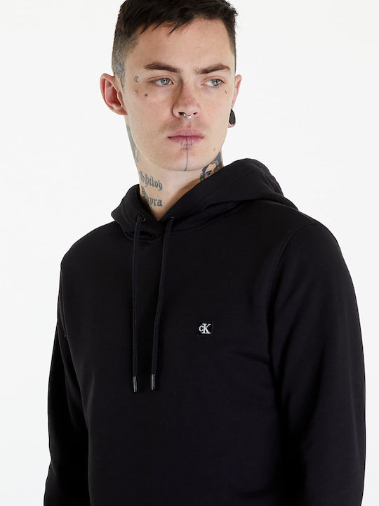 Calvin Klein Badge Men's Sweatshirt with Hood Black