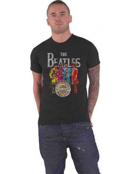 Rock Off The Beatles Tricou Negru Bumbac