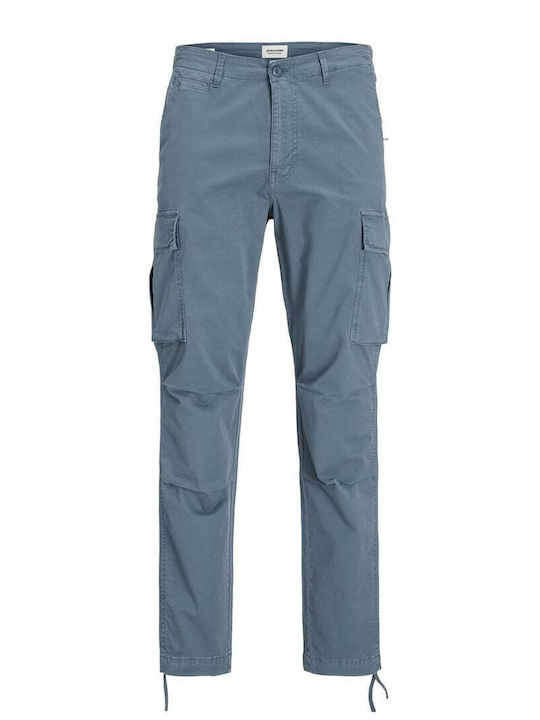 Jack & Jones Pantaloni pentru bărbați Cargo Elastice cu Croială Lejeră Blue Mirage