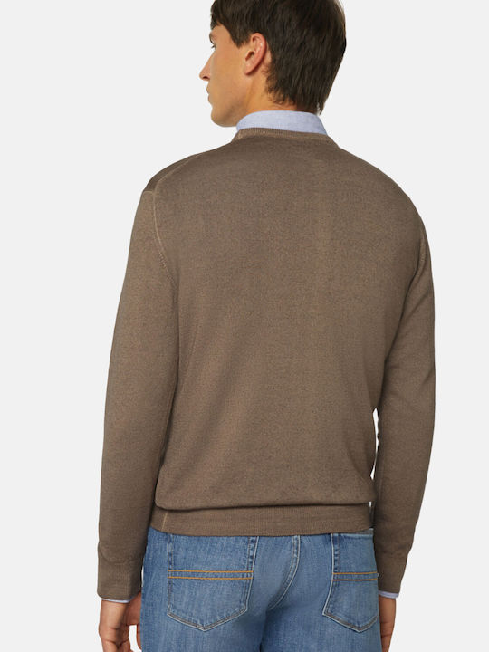 Boggi Men's Long Sleeve Sweater Brown