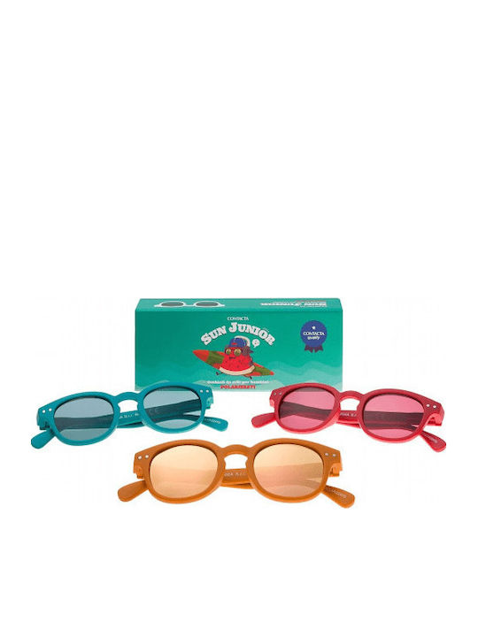 Junior Kids Sunglasses with Polarized Lens Red for 5+ Years