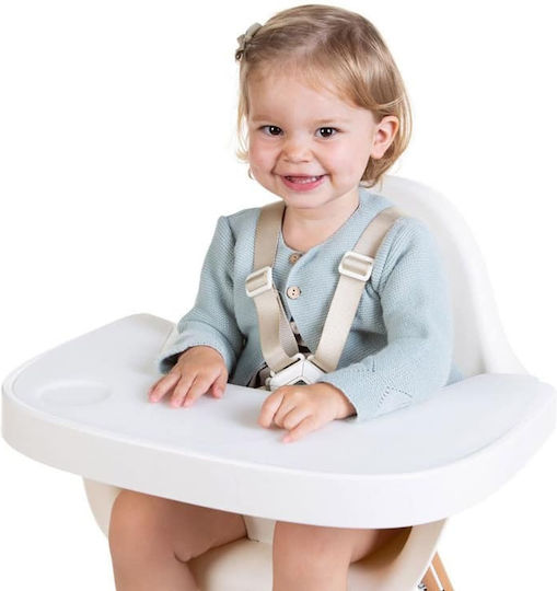 Childhome Δίσκος για Καρεκλάκι Φαγητού Evolu σε Λευκό Χρώμα