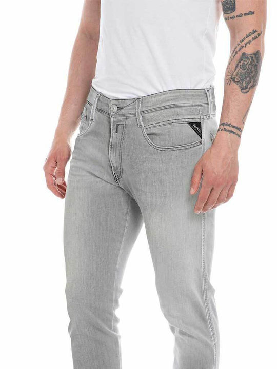 Anbass Men's Jeans Pants with Slim Tapered Fit Gray