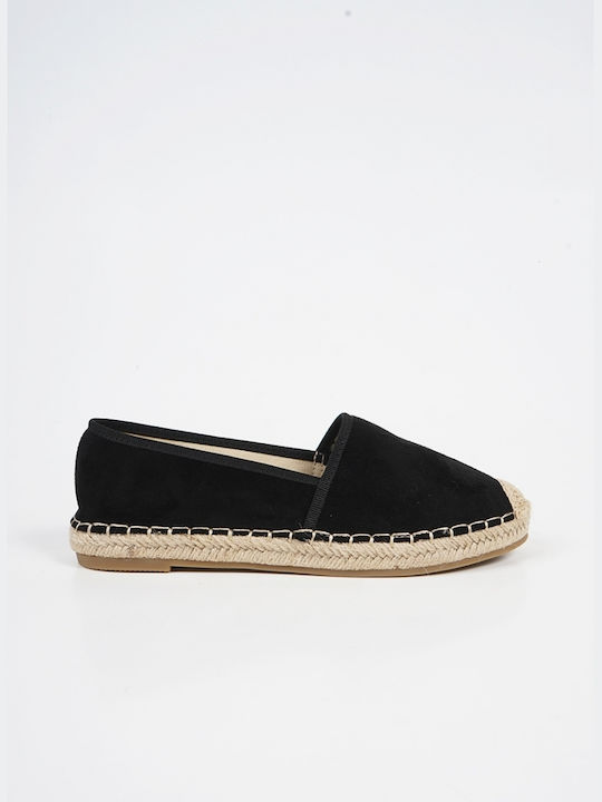 Piazza Shoes Women's Suede Espadrilles Black