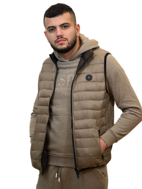 Sleeveless Jacket Brown