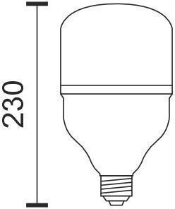 Spot Light LED Bulb 60W for Socket E27 and Shape T140 Natural White 6000lm