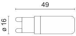 Spot Light Λάμπα LED για Ντουί G9 Ψυχρό Λευκό 400lm