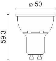 Spot Light LED Bulb 5W for Socket GU10 and Shape MR16 Natural White 400lm