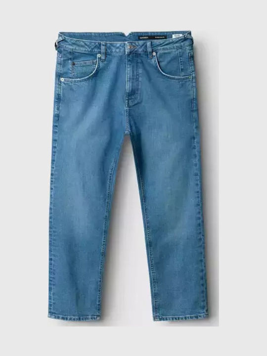 Men's Jeans Pants with Relaxed Tapered Fit Blue