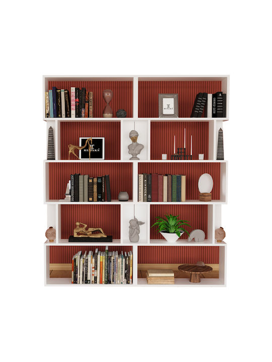 Bookcase Booky White 120x20x175cm