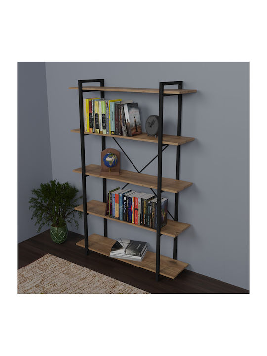 Bibliothek Reson Oak-black 120x34x180cm