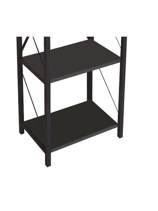 Bookcase Glase Charcoal-Black 40x30x150cm