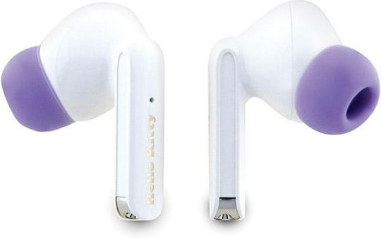 Hello Kitty True Wireless Kitty Head Logo In-ear Bluetooth Handsfree Ακουστικά με Θήκη Φόρτισης Μωβ