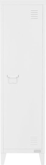 Office Storage Metal Cabinet with Lock White L38xW38xH137.5cm